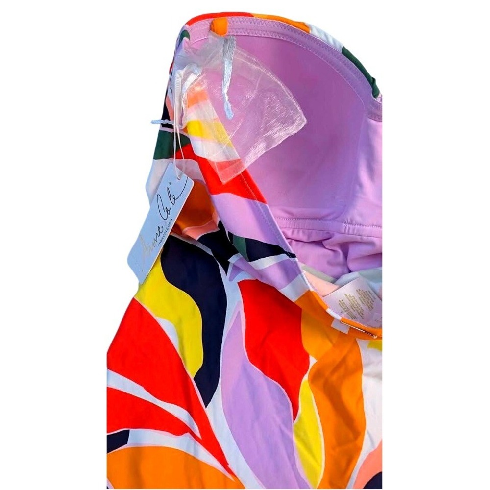 Anne Cole Tankini Top Womens Large Multicolor Tropical Twist Front 23MT25010 - Picture 14 of 15